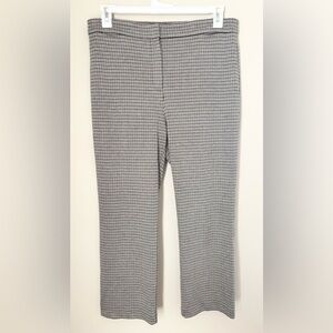 Theory Stratton Knit Houndstooth High Rise Cropped Trouser Pants